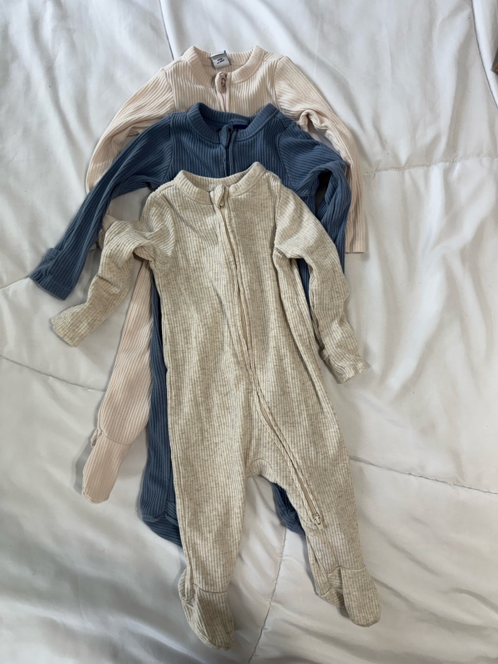 Old Navy Ribbed 2-Way-Zip Sleep & Play Footed One-Piece